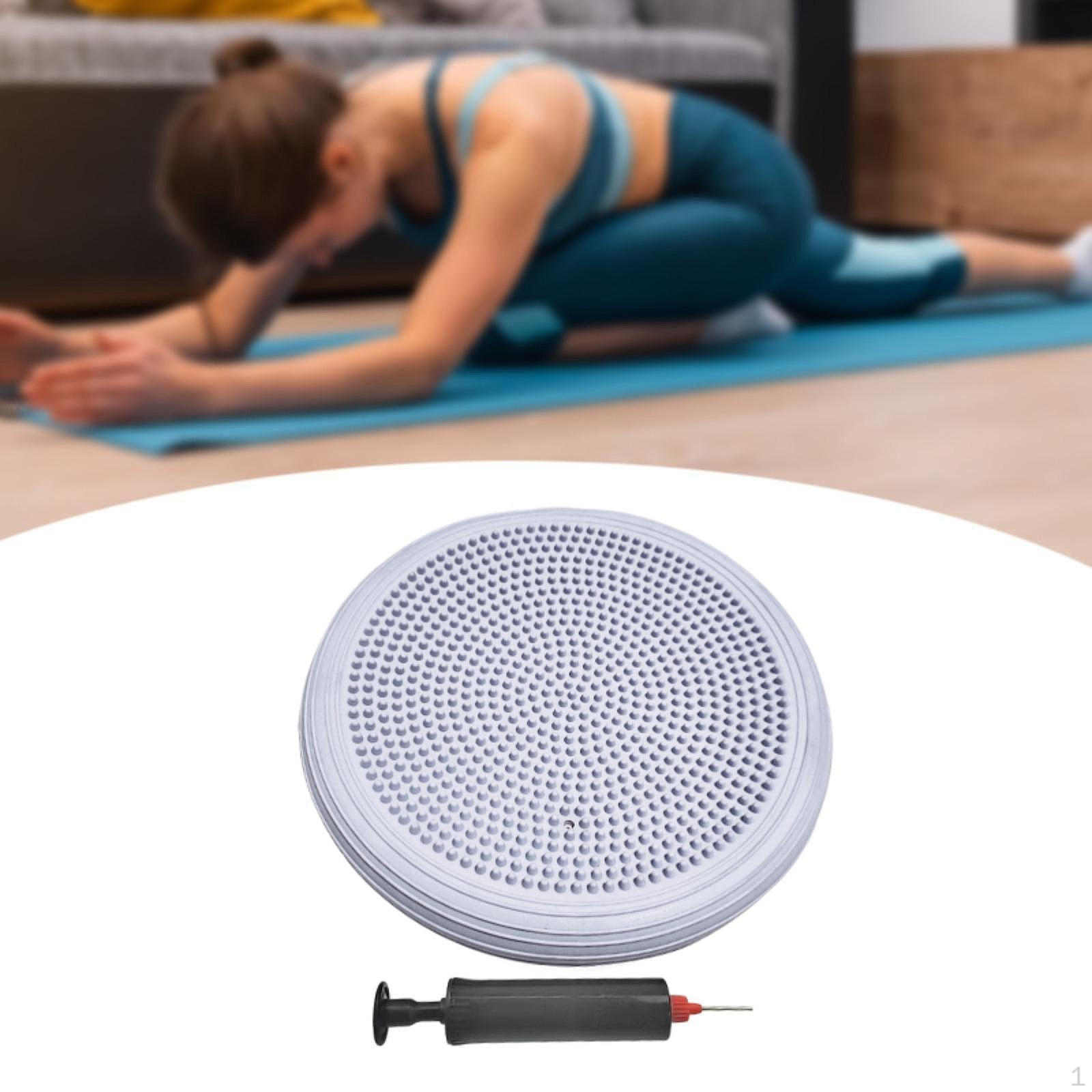 

Balance Mat Flat Pad Disc Thickened Wiggle Seat Inflated Yoga Stability for Sports, серый