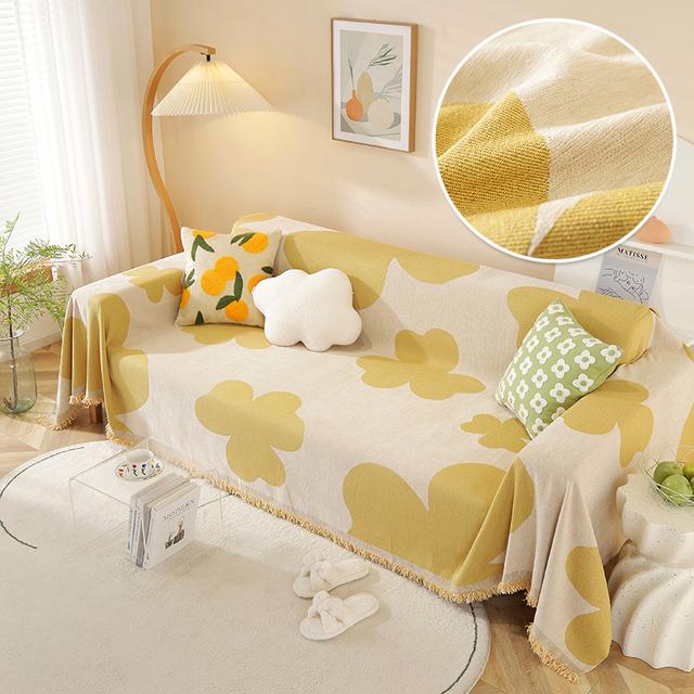 Printed Sofa Slipcover Soft Removable Washable Non Slip Blanket For Living Room Home Decoration Various Sizes
