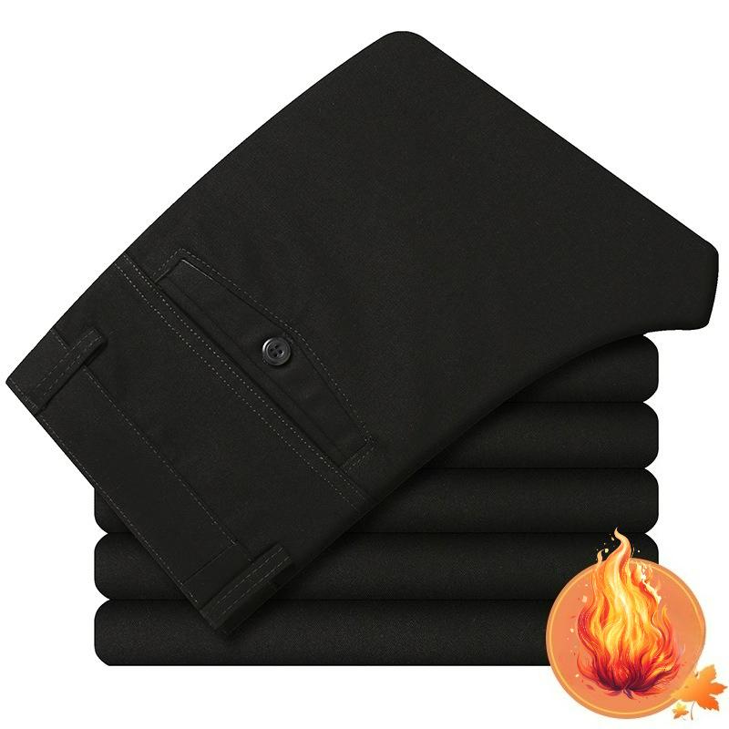 Autumn and Winter Models of Men's Middle-aged and Elderly Business Casual Pants, High-waisted Straight Trousers, Tooling Men's Pants