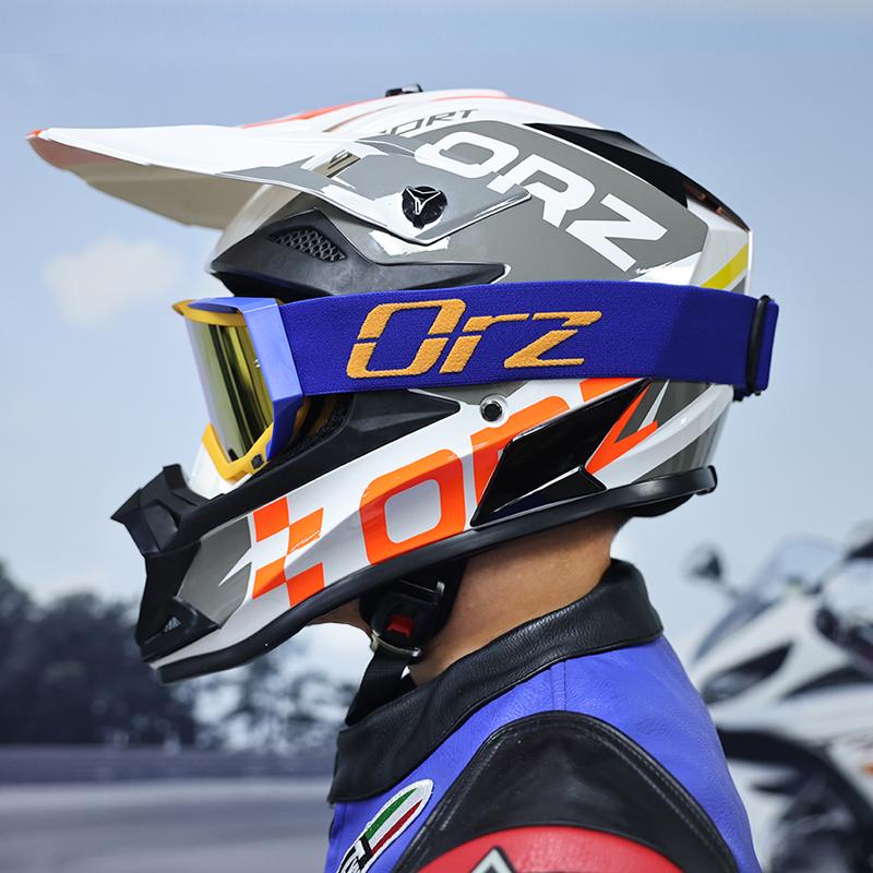 ORZ-F16-Off Road Motorcycle Helmet, Men's and Women's Rally Helmet, Mountain Bike Riding, Speed Reduction, Karting, All Seasons