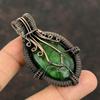 Faceted Zambian Emerald Copper Pendant Copper Wire Wrapped Pendant Handmade Pendant Copper Jewelry Gift For Women Emerald Gemstone Jewelry