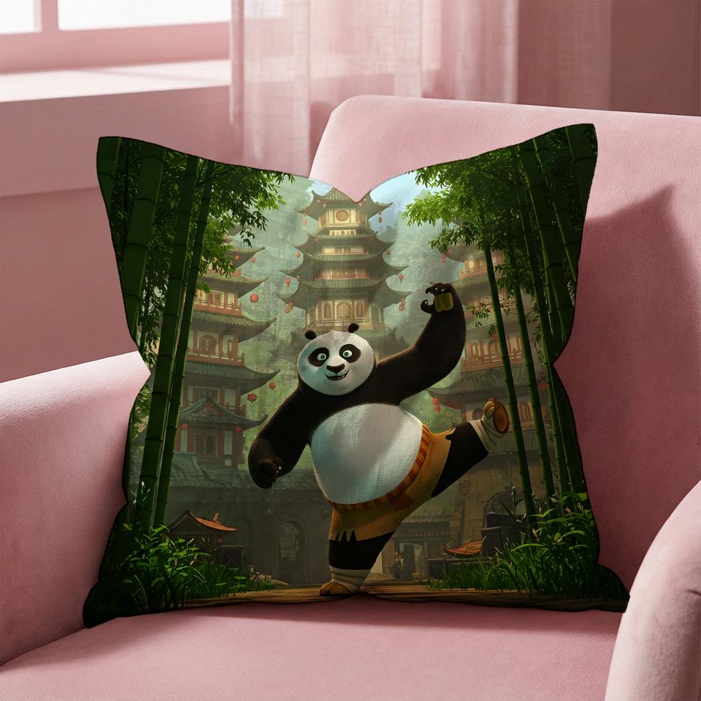 Povlak na polštář Kung Fu Panda Víceúčelový povlak na polštář pro domácnost a auto - Oboustranný, Měkký a Odolný pro každodenní použití