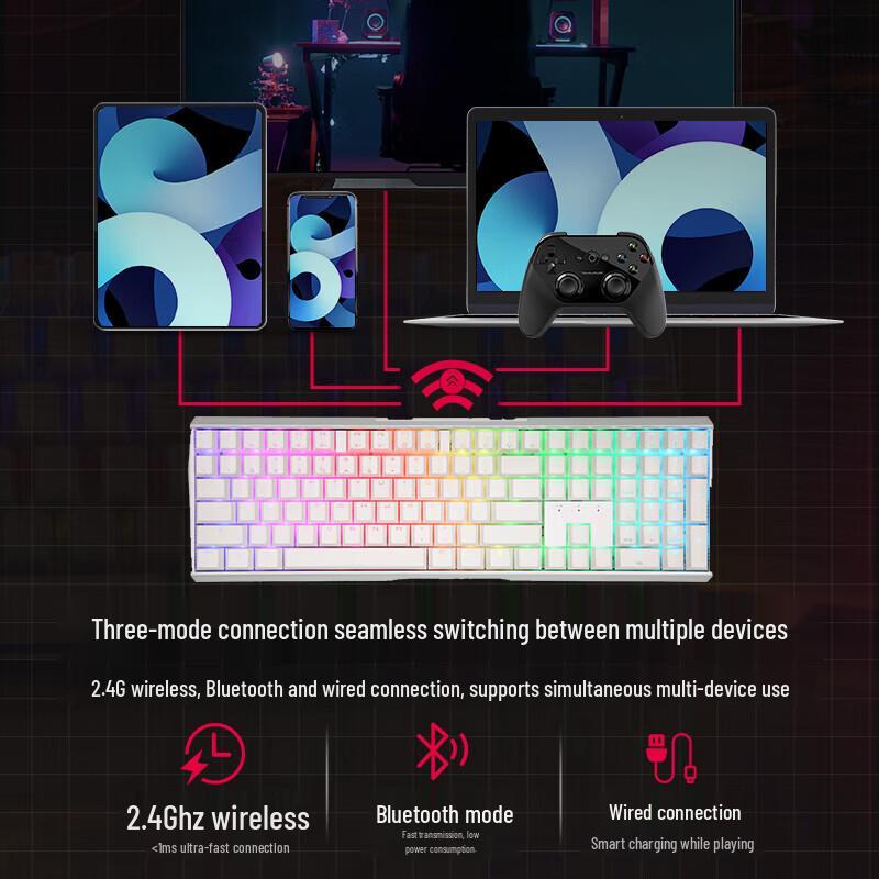 CHERRY MX3.0S 108-Key Wireless RGB Mechanical Keyboard