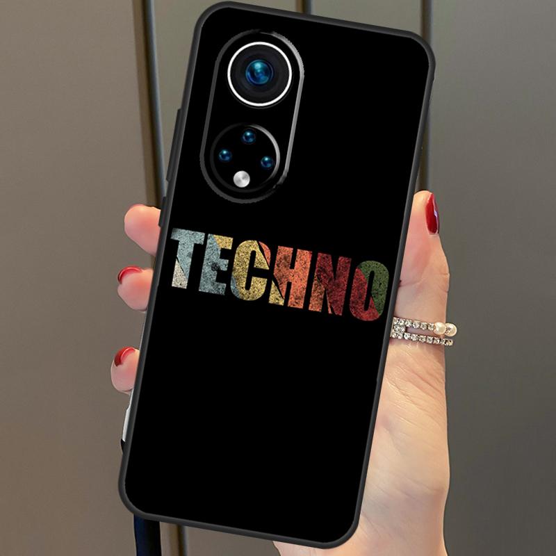 Love Techno Music Quotes Case For Honor X8a X9a X7a X6a X7 X8 X9 X9b X8b Honor 90 70 50 10 Lite Magic 6 5 Pro Cover