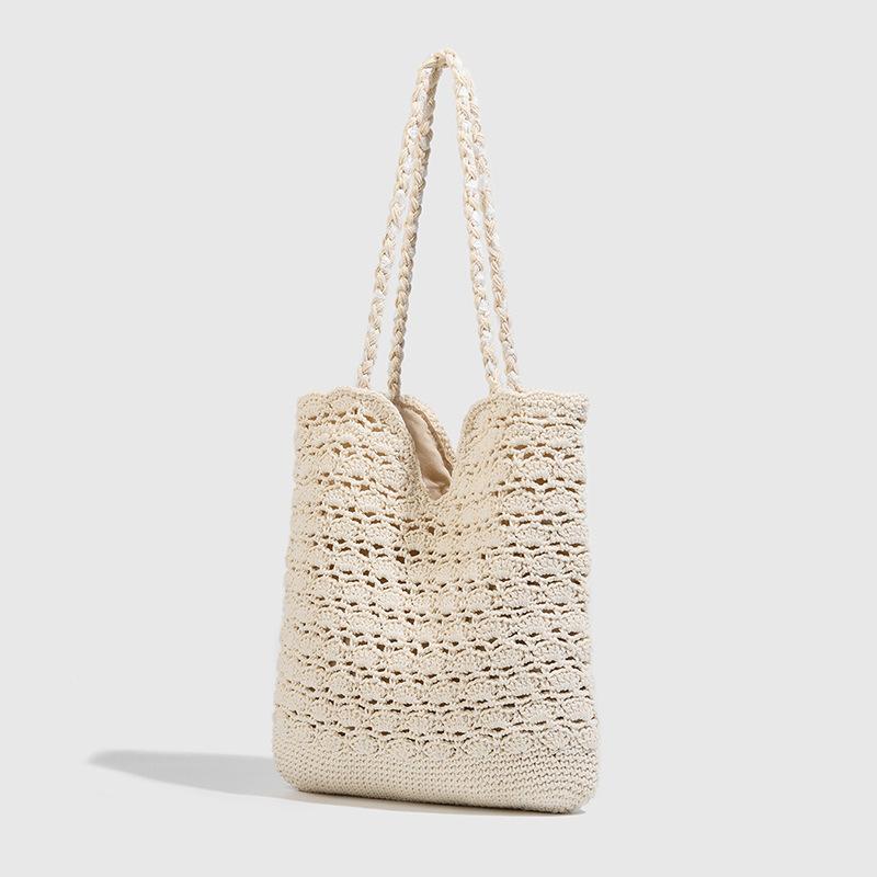 Modische einseitige gewebte Tasche für den Weg zur Arbeit Tragetasche für den Urlaub am Meer Strandtasche