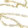 And My Jewelry 18K Gold Hollow Paperclip Chain Unisex [Your Box] (Stamped K18) Necklace, 45cm, (Approx. 2.0mm Wide, 1.57g)