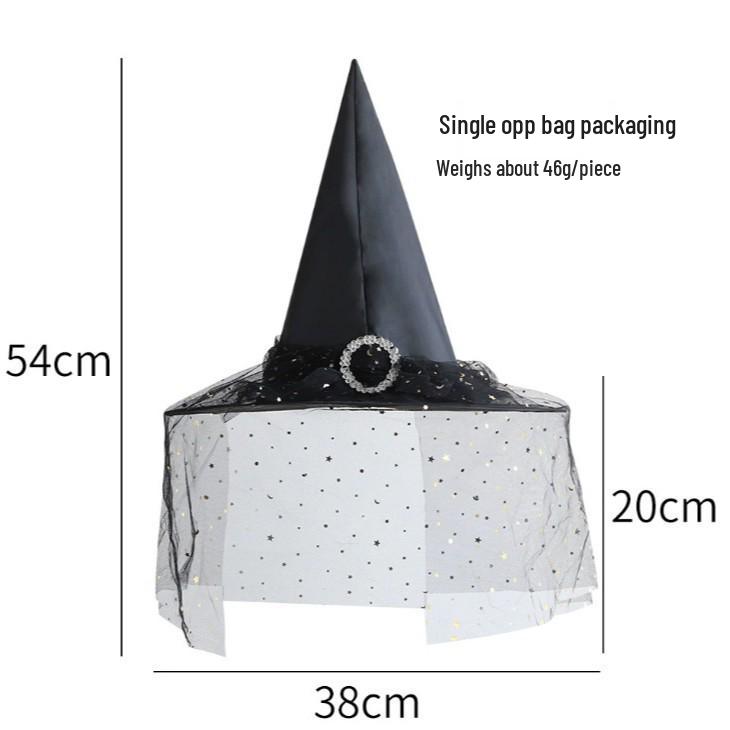 Witch Hat Halloween Costume Headwear for Adults & Kids