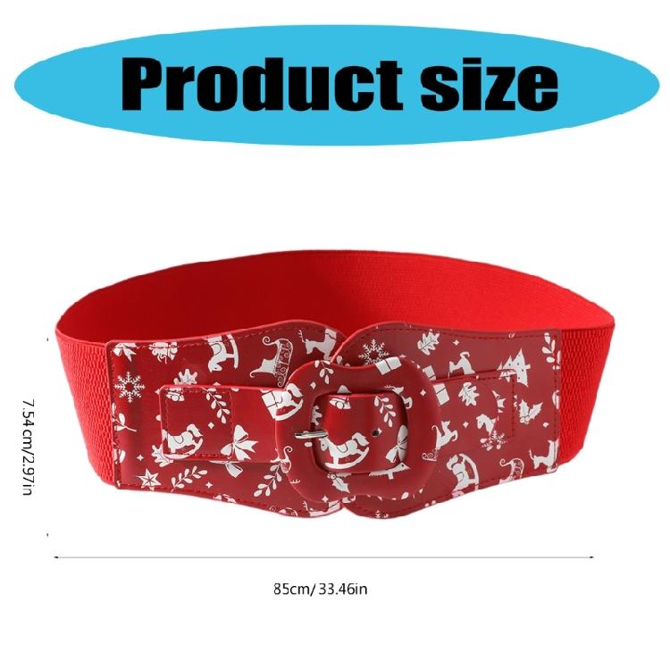 Christmas Belt Cowgirl Punk Waist Belt Festive Trendy Stylish for Jeans Dress