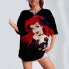 2025 Cartoon Printed Women's T-shirt Disney Princess Printed Summer Short sleeved T-shirt Harajuku Casual Round Neck Top