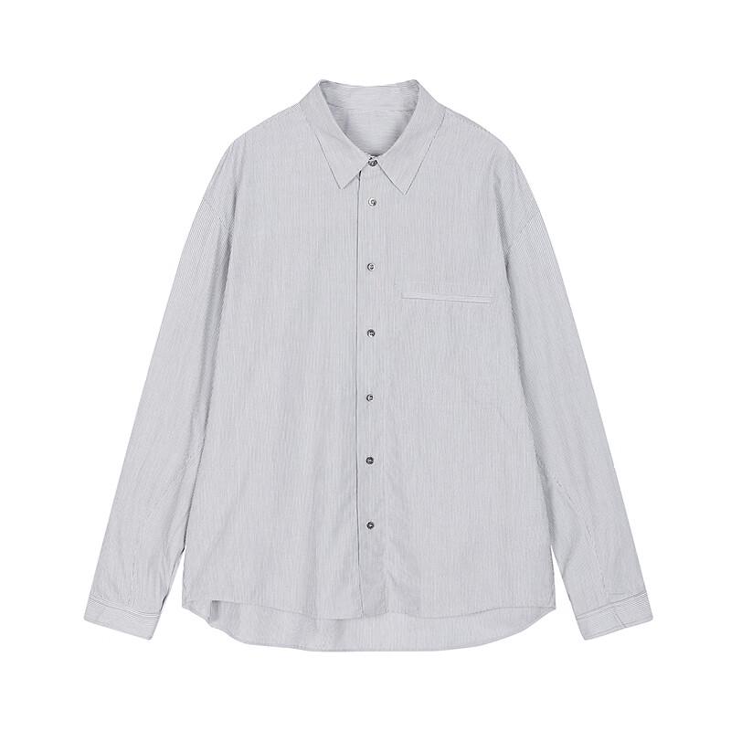 Men's Casual Striped Long-Sleeve Shirt