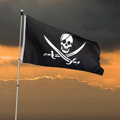 60*90cm Piratenbanner Piratenthema Geburtstagsfeier Dekorationen Piratenschiff Totenkopf Wimpel für Halloween Partydeko Cosplay
