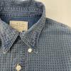 RRL Blaues Allover-Print Langarm-Denimhemd Tops XS blueUsed