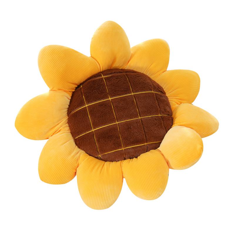 New 1pc 40/50/70cm Stuffed Sunflower Plush Plant Seat Cushion Flowers Decor Pillow Props for Sofa Chair Indoor Floor