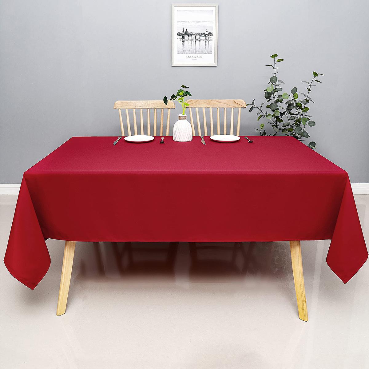 Однотонная скатерть для конференц-стола Скатерть для гостиничной выставки Скатерть для стола на деловое мероприятие Скатерть для свадебного и помолвочного праздничного прямоугольного стола 140*100cm