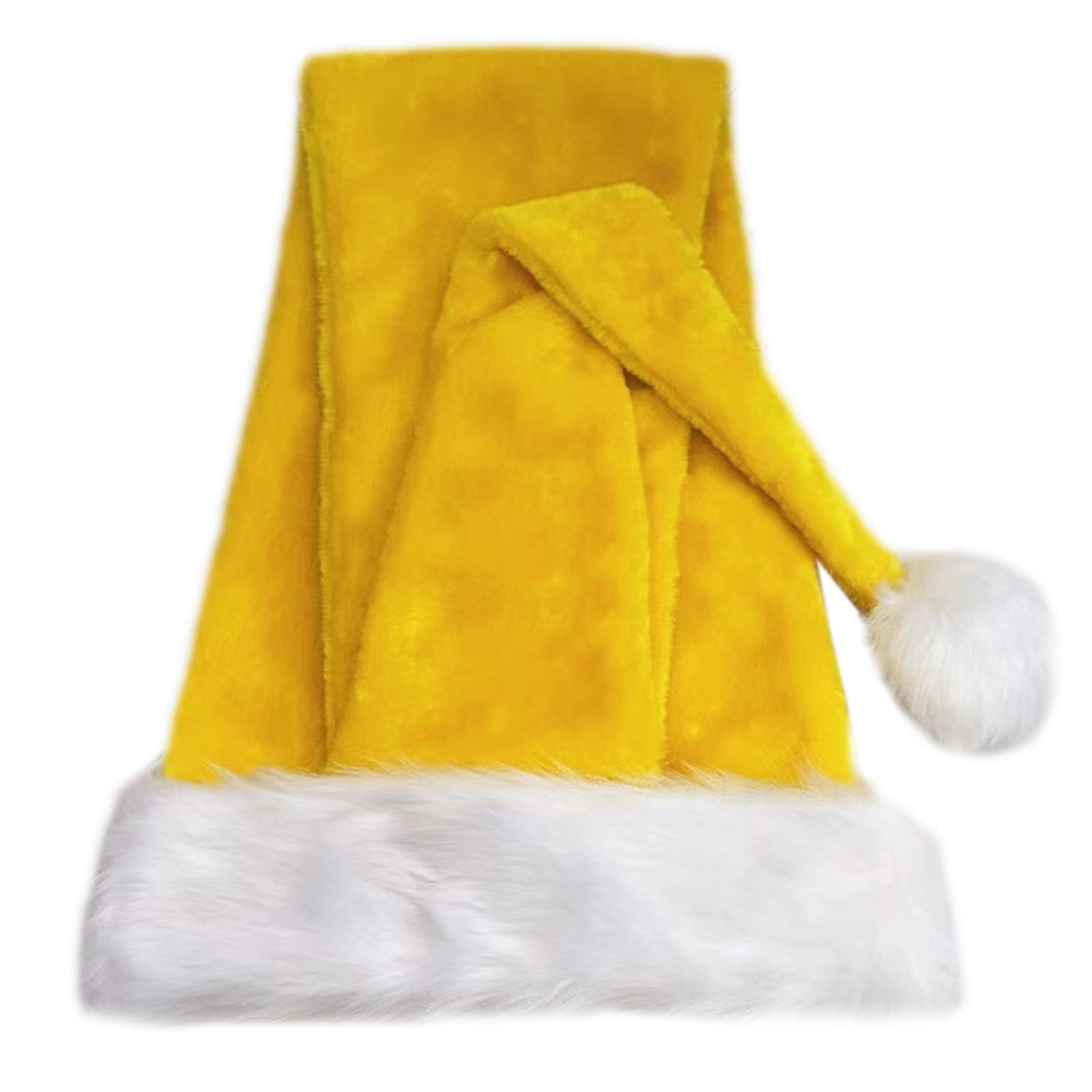 Christmas Party Hat Plush Santa Hat Long Christmas Hat  Christmas Party Decoration Funny Hat Santa Claus Costume