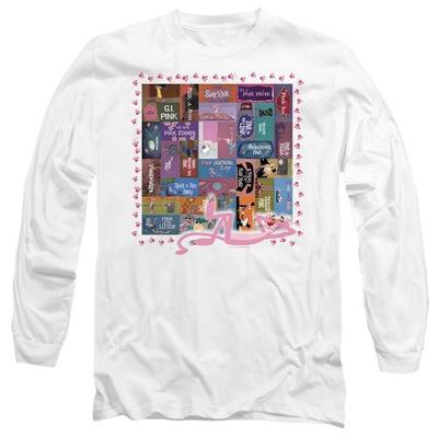 Camiseta de Manga Longa Unisex Adulto Pantera Cor-de-Rosa Títulos