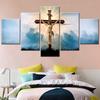 5 Panels Canvas Wall Arts Poster Painting Home Decoration Hristian Religion Jesus God Cross Wallpaper Living Room Picture Print
