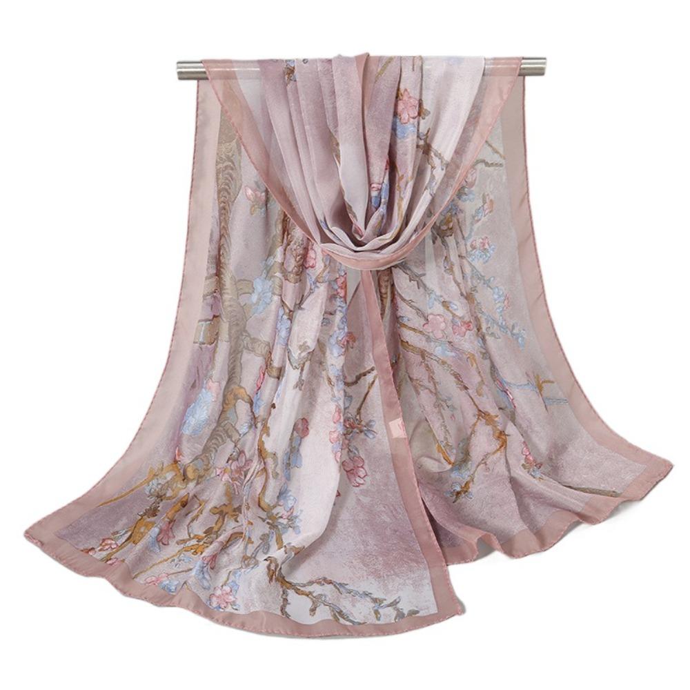 

Soft Sunscreen Shawl Thin Shawl Silk New Female Wrap Shawls Khaki1