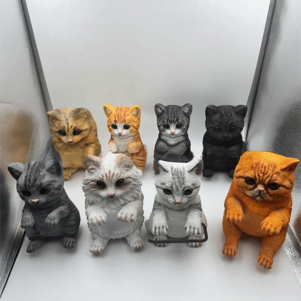 Simple Installation Cat Toilet Paper Holder 3D Cat Shape Hanging Paper Towel Stand  RV Travel