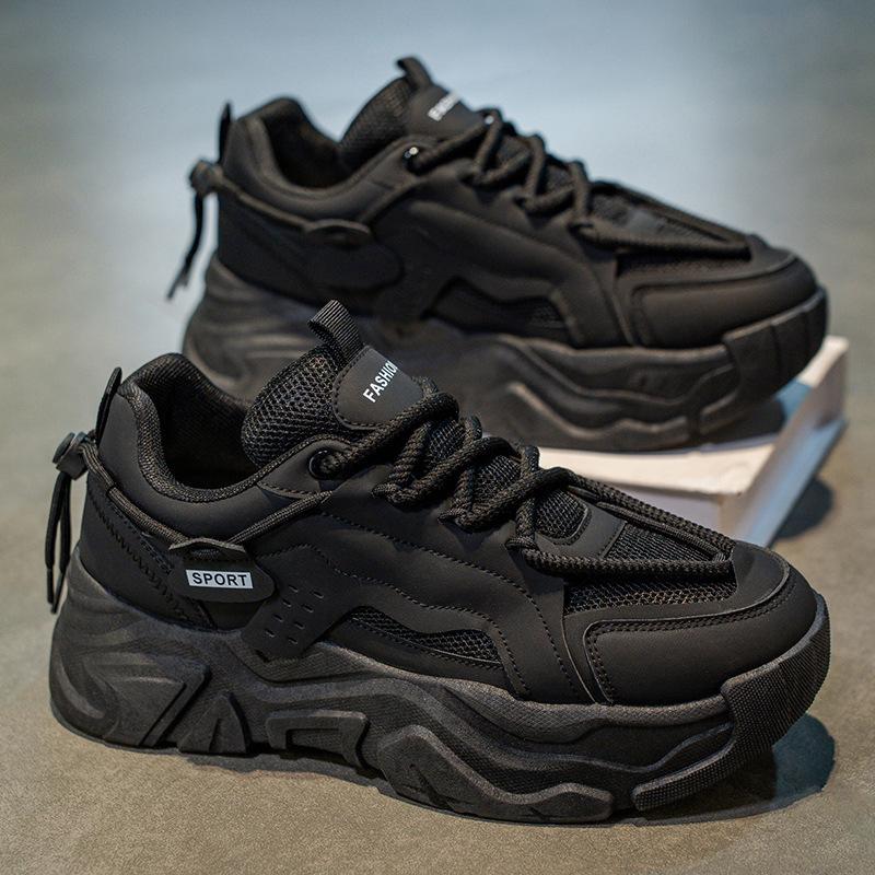 

Осенняя мужская обувь новая дышащая сетчатая спортивная обувь мужская трендовая универсальная обувь на платформе для увеличения роста мужская повседневная 39