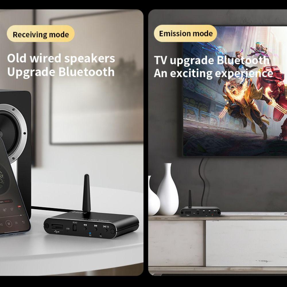 Music Wireless Audio Adapter 2 in 1 Bluetooth 5.4 Receiver Transmitter Upgrade