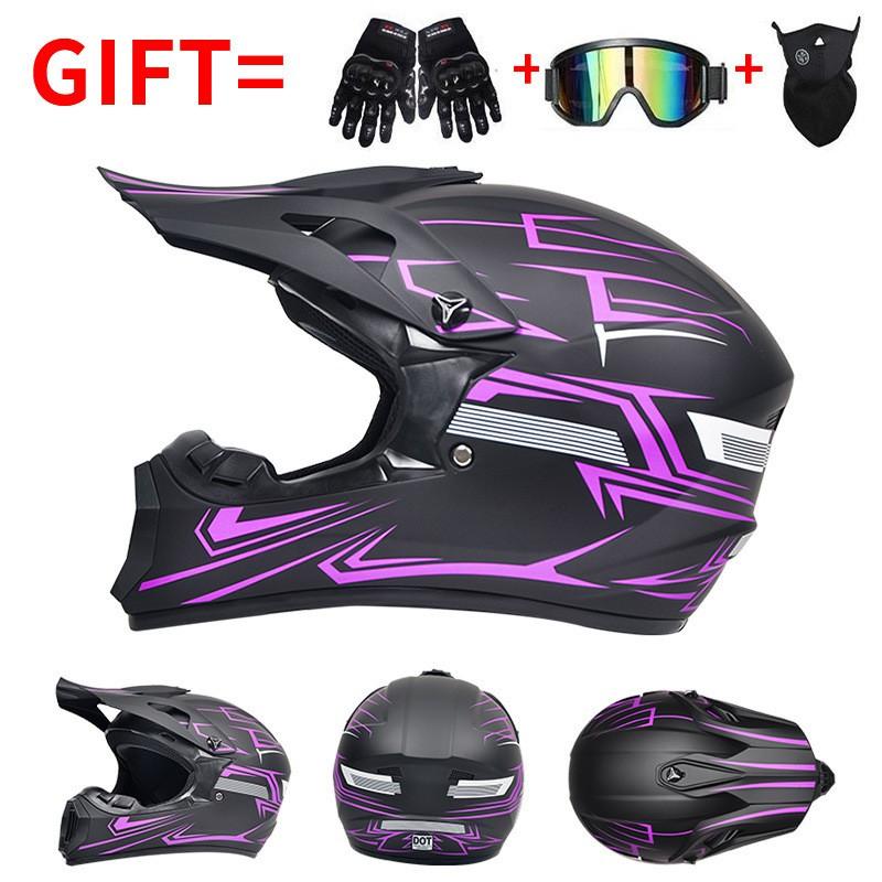 DOT Certified Full Face Off-Road Motorcycle Helmet Dirt Bike ATV Trail Riding Safety Gear