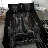 Skull Chevalier Horror Skeleton 3D NEW Duvet Cover Pillowcase Bedding Set Adult Boy Girl Bedroom Decoration Single Double Large