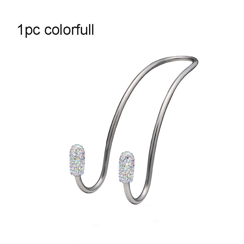 Multi-functional Metal Car Seat Headrest Hanger Bag Bling Diamond Crystal Seat Hook Holder for Bag Purse Cloth Grocery Storage