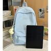 Schoolbag Women's Simple Backpack Japanese New Solid Color Small Fresh Junior High School Student College Student Backpack Campus Niche Schoolbag
