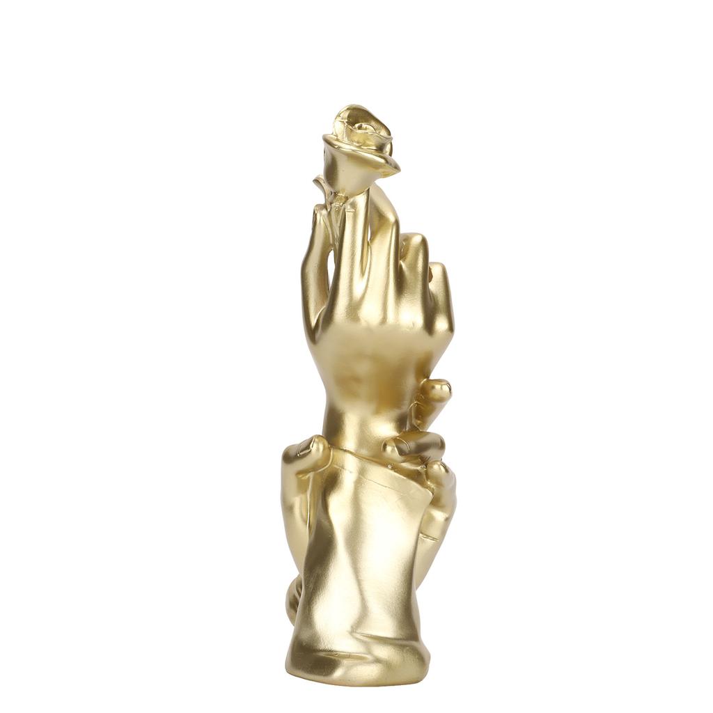 Ręcznie Wykonana Rzeźba Róży Żywica Elegancka Unikalna Statuetka Róży Dwuręcznej do Dekoracji Domu