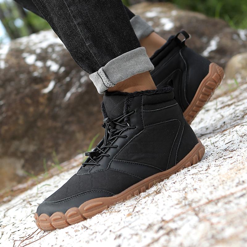 Plush Outdoor Walking Hiking Boots Women's Warm Snow Boots Men High-top Cotton Shoes Winter Casual Shoes