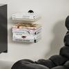 Modern Invisible Wall Hanging Bookshelf , Black/White, Home Office Decor, Interior Book Organizer