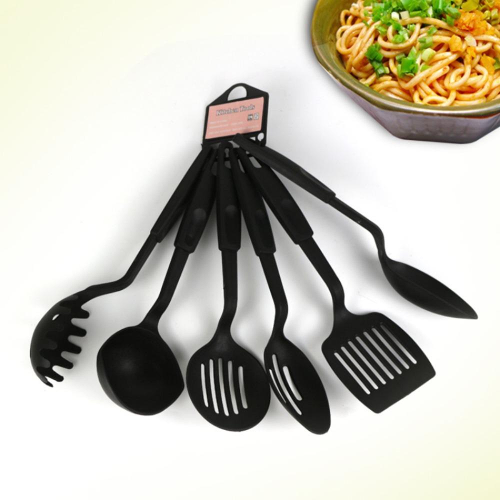 Resistant Tableware Set Kitchen Plastics Food Tongs Set Pot Shovel Suit Food Shovel Soup Spoon