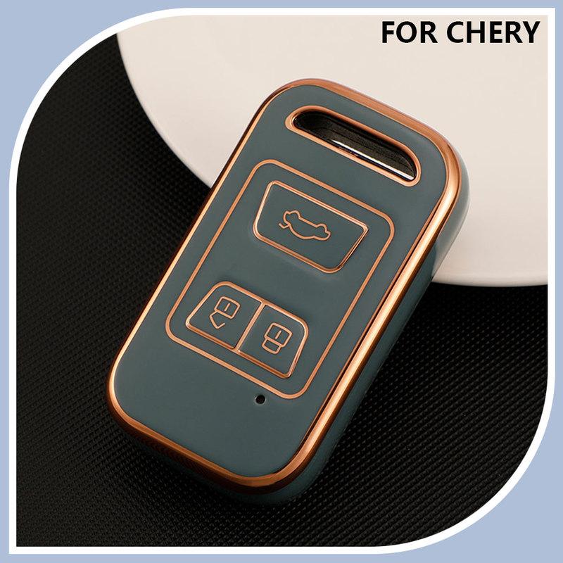 TPU Car Remote 3Button Key Case Cover Shell Bag Fob for Chery Tiggo Arrizo 8 7 5X   Protector Accessories
