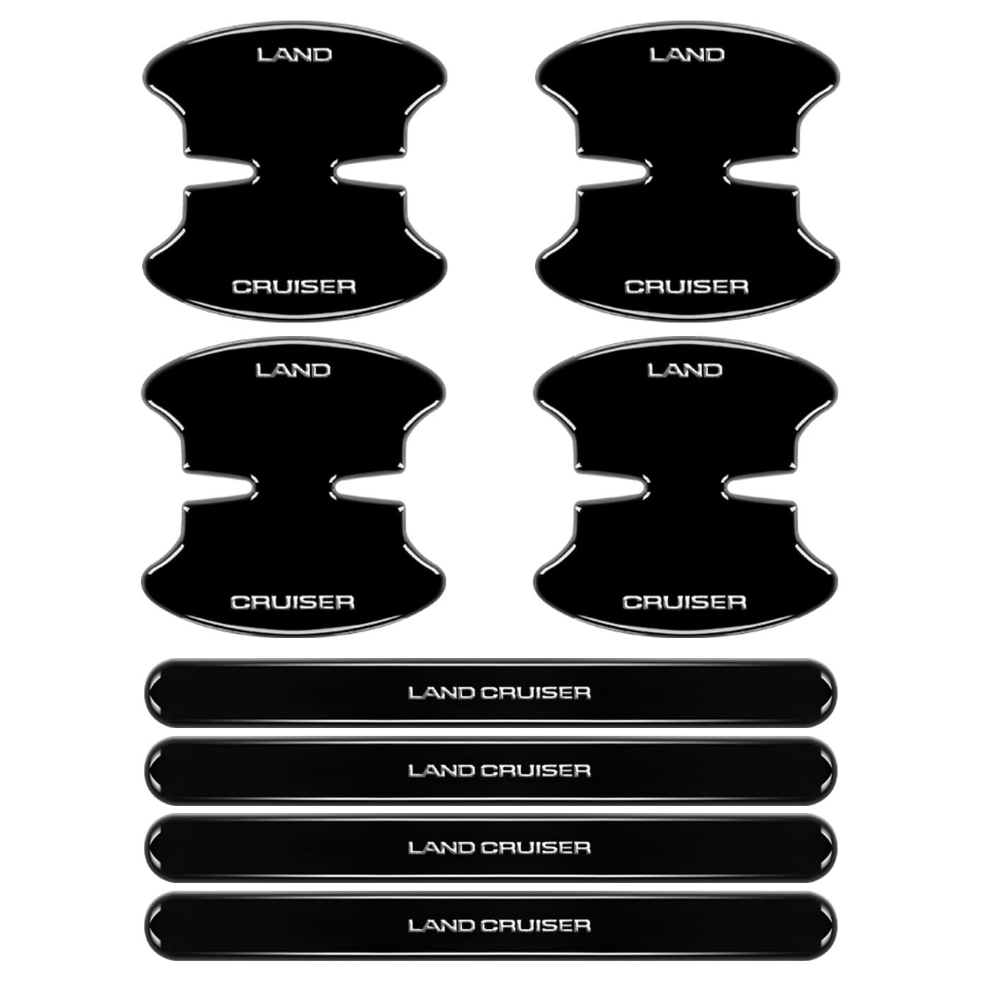 

HUDIY Door Handle Protector, Compatible with Land Cruiser 250 Series, Black, Door Handle, Silver LAND CRUISER чёрный