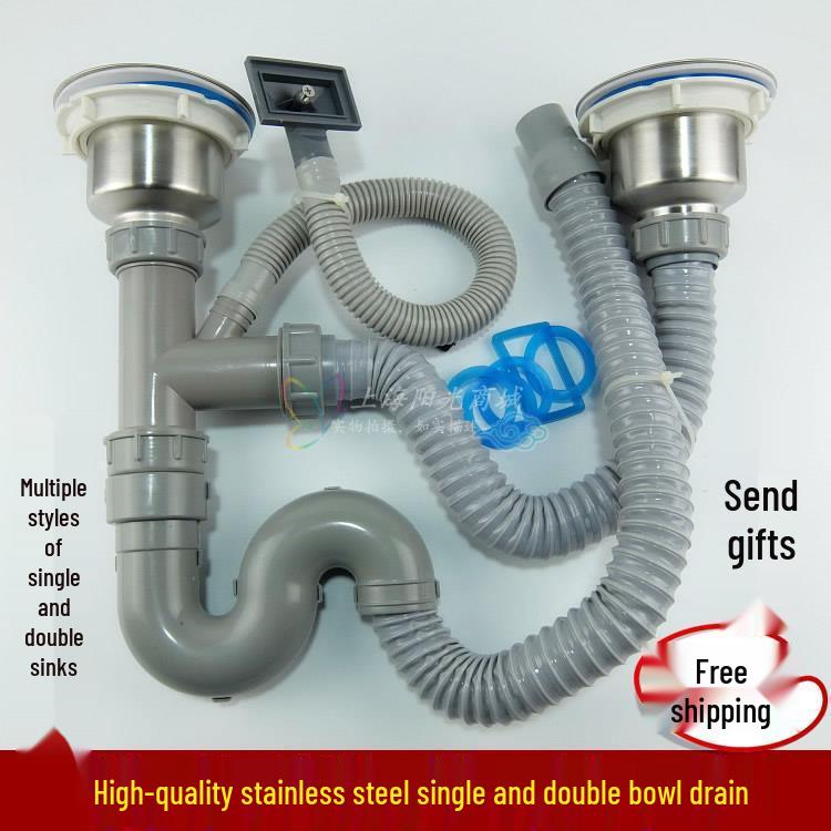 

Stainless Steel Sink Drainer & Strainer for Kitchen Basin Single bowl set without overflow