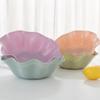 European-Style Large Ruffled Fruit and Vegetable Bowl - Plastic Candy Dish for Living Room, Melon Seeds, Snacks, Dried Fruits.