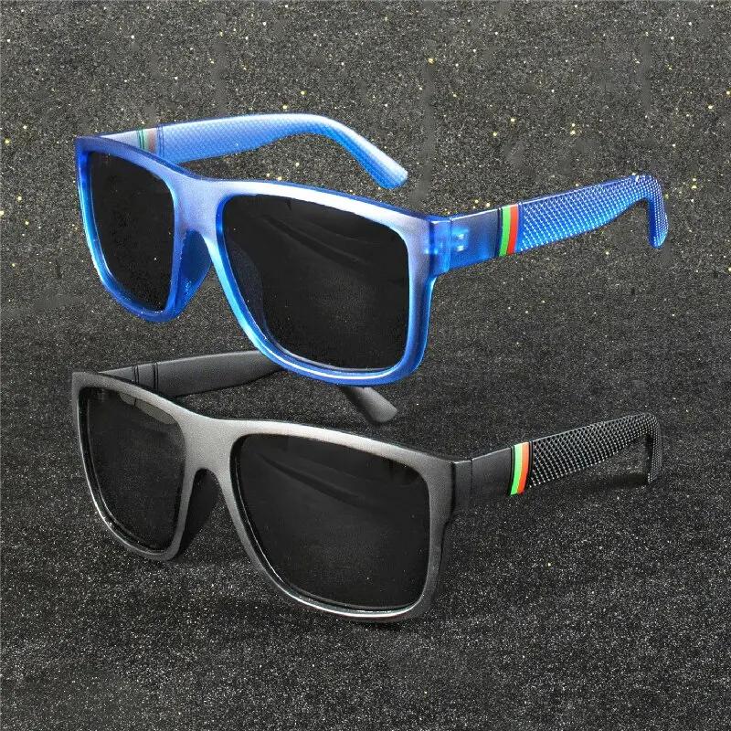 3PCS Fashion Square Polarized Sunglasses Men Vintage PC Male Sun Glasses Women Stylish Black Sport Shades