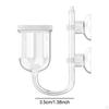 Glass CO2 Diffuser U Shaped Professional Built in Bubble Counter Accessories with Suction Cups Dia