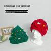 Chapéu de Lã Desenho Animado Árvore de Natal Feito à Mão - Fantasia de Feriado Fofa e Engraçada