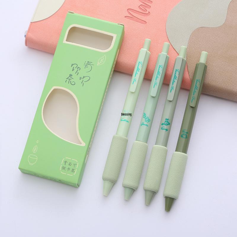 Cherry Blossom Quick-Dry Student Pen - Soft Grip, ST Tip, Click-Action