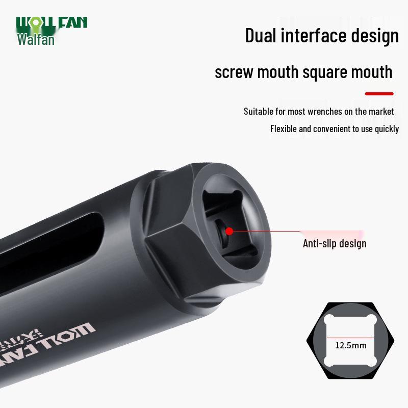 Japanese 22mm Oxygen Sensor Socket Wrench - Open-End Removal Tool