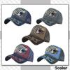 CHROME CRANE Vintage Distressed Cap with Shark Logo CB121 Men's Patch, (Navy)