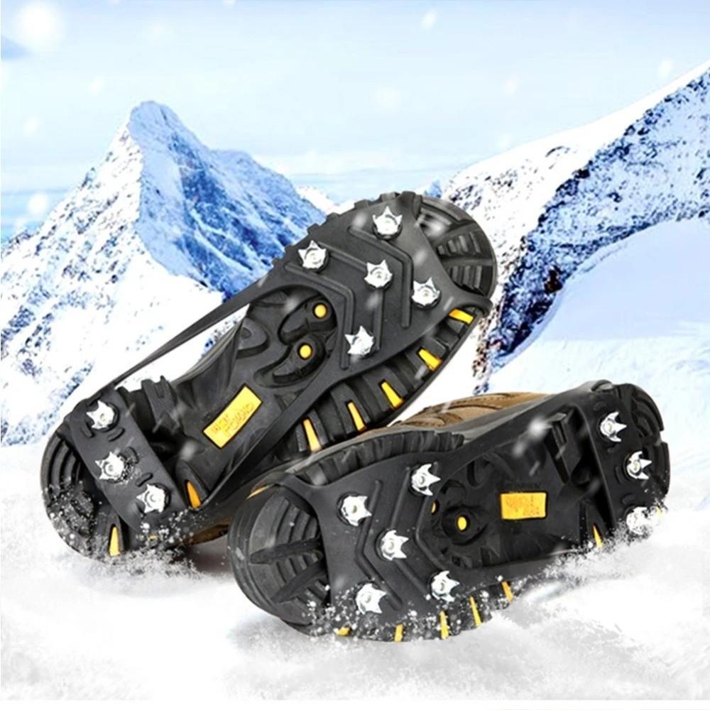 1 Pair New 5/8 Teeth Ice Gripper Spike Anti-Slip Spike Shoes Crampons Universal Spike Grips Cleats For Shoes