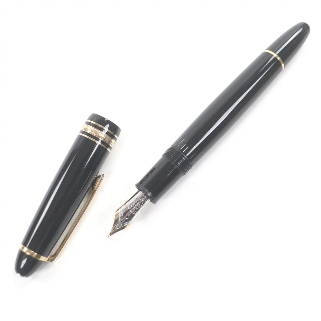 Excellent MONTBLANC fountain pen Meisterstück Cap type black 14K mens Used