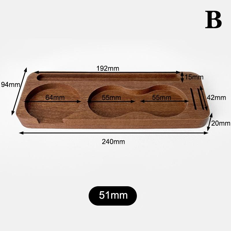 1PC Beechwood/Sapele Coffee Tamper Station Portafilter Holder Rack Stand For 51MM 58MM Espresso Accessories Barista Support Base