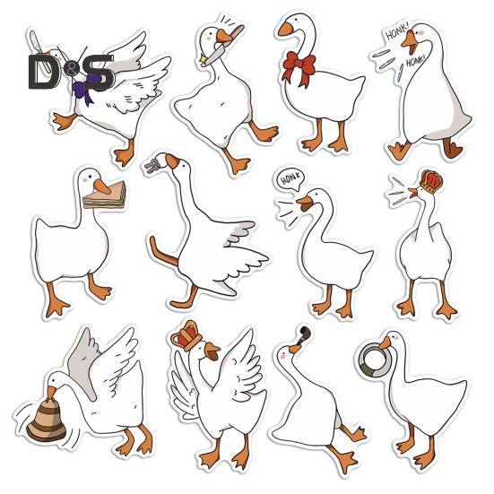 

12 шт. магнит на холодильник Silly Goose для домашнего офиса, кухни, шкафчика, холодильника, ПВХ, водонепроницаемый, мультяшное животное, магнитное украшение, орнамент E