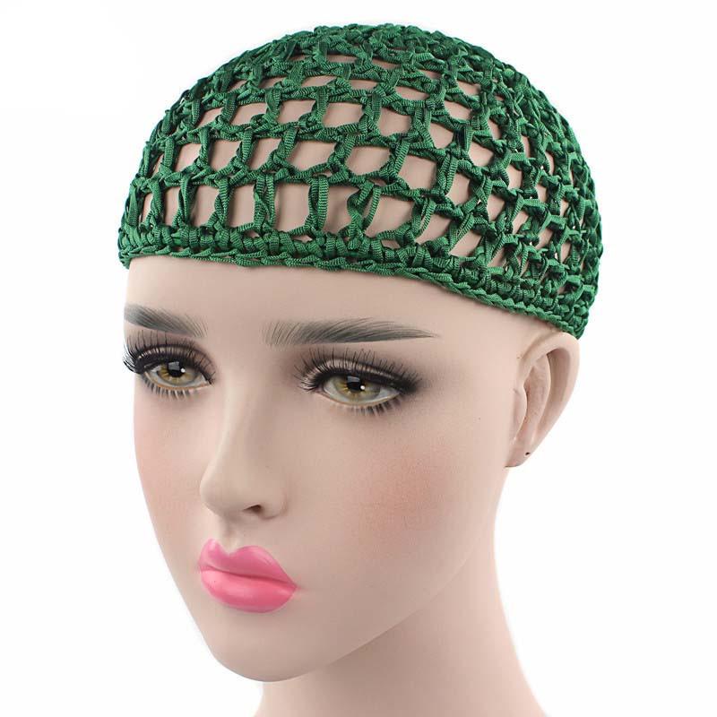Women Hand Crochet Hair Woven Hair Net Hair Cap
