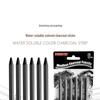 Water-Soluble Charcoal Sketching Set: 6-Piece Charcoal Pencils and Sticks In Soft, Medium, and Hard Varieties.