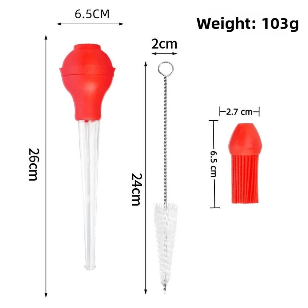 Injector Needle Turkey Baster For BBQ Grilling Heat Resistant 22ml Capacity Precision Injector Easy To Clean Long Lasting China Mainland